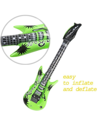 Guitarra Inflable Rock Star Decora 89 cm Colores Variados