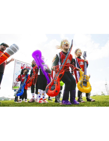 Guitarra Inflable Rock Star Decora 89 cm Colores Variados