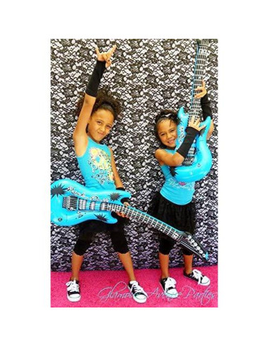 Guitarra Inflable Rock Star Decora 89 cm Colores Variados