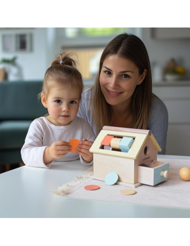 Juguetes Montessori de Madera WOODENFUN 4-en-1 para Niños