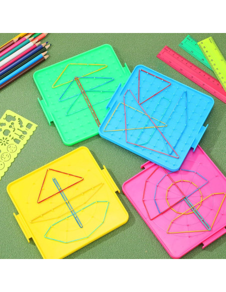 Tableros Geométricos Matemáticos Lenwen 40 Pcs 16x16 cm