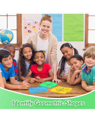 Tableros Geométricos Matemáticos Lenwen 40 Pcs 16x16 cm