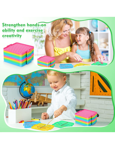 Tableros Geométricos Matemáticos Lenwen 40 Pcs 16x16 cm