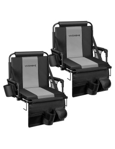Asiento de Estadio Plegable VIVOHOME con Soporte y Cojín