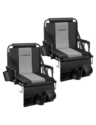 Asiento de Estadio Plegable VIVOHOME con Soporte y Cojín