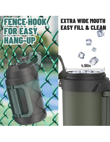 Jarra de Agua Aislada Zukro 1 Galón Acero Inoxidable 128 oz