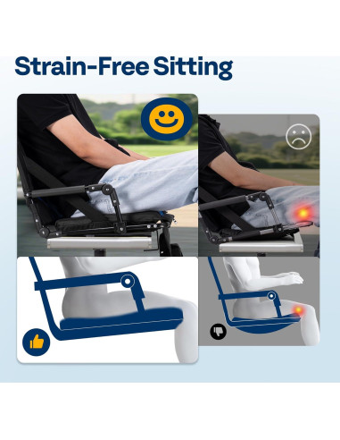 Asiento de Estadio Plegable VIVOHOME con Soporte y Cojín