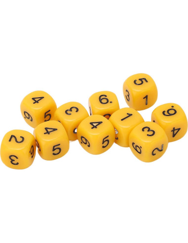 Juego de Dados Numéricos Cosiki - 20 Dados Plásticos Amarillo