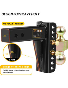 Enganche de Remolque Ajustable XPE 452506 6" (15.24 cm) 22000 lbs 2