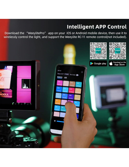 Luz de Video RGB VILTROX 15W LED Portátil CRI95+ 2800-6800K