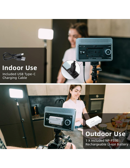 Luz de Video RGB VILTROX 15W LED Portátil CRI95+ 2800-6800K