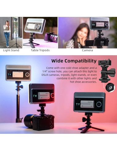 Luz de Video RGB VILTROX 15W LED Portátil CRI95+ 2800-6800K