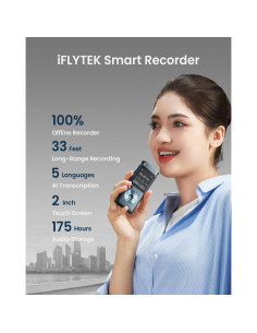 Grabadora de Voz AI iFLYTEK 302P con Transcripción y Reproducción 2