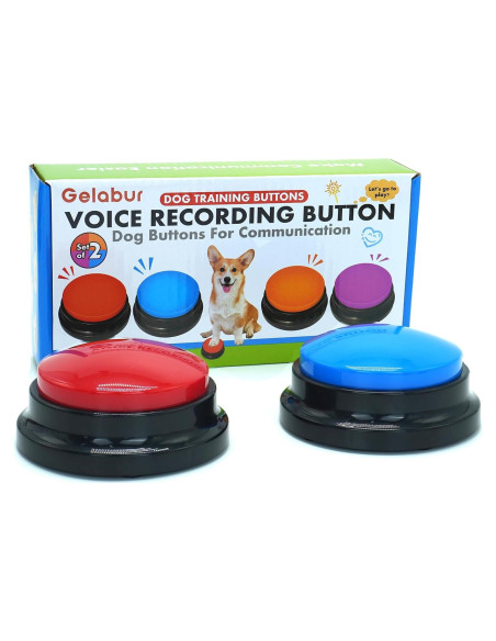 Juego de 2 Botones Hablantes para Perros Gelabur - Entrenamiento