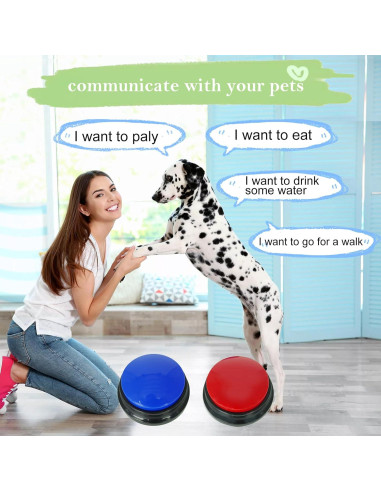 Juego de 2 Botones Hablantes para Perros Gelabur - Entrenamiento