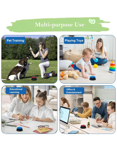 Juego de 2 Botones Hablantes para Perros Gelabur - Entrenamiento