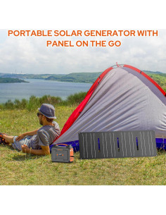 Estación de Energía Solar Portátil ZeroKor 100W con Panel 40W 2