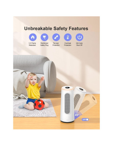 Calefactor Eléctrico CLEVAST CL-EH01 1500W Portátil con App