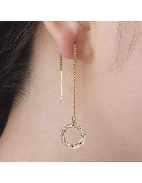 Pendientes Guran Anti-Pérdida Circonita Dorada para Auriculares Pendientes Guran Anti-Pérdida Circonita Dorada para Auriculares