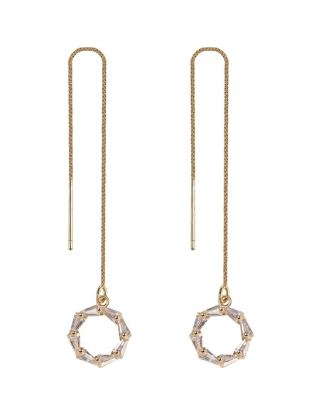 Pendientes Guran Anti-Pérdida Circonita Dorada para Auriculares Pendientes Guran Anti-Pérdida Circonita Dorada para Auriculares