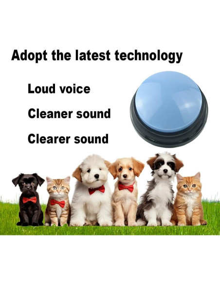 Juego de 4 Botones Grabables para Perros GEESTONE - Comunicación Interactiva