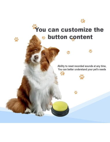 Juego de 4 Botones Grabables para Perros GEESTONE - Comunicación Interactiva