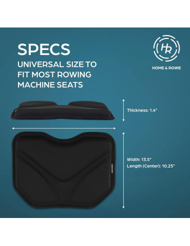 Cojín de Asiento para Máquina de Remo Home & Rowe - Gel Antideslizante