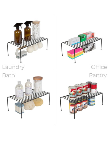 Estante de Almacenamiento Smart Design Grande Negro 40.6x21.6cm