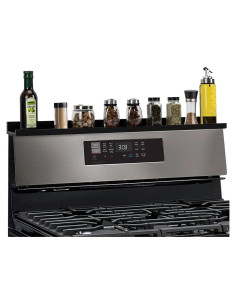 Estante Magnético de Bambú QINOL para Estufa 38 cm - 2 Piezas