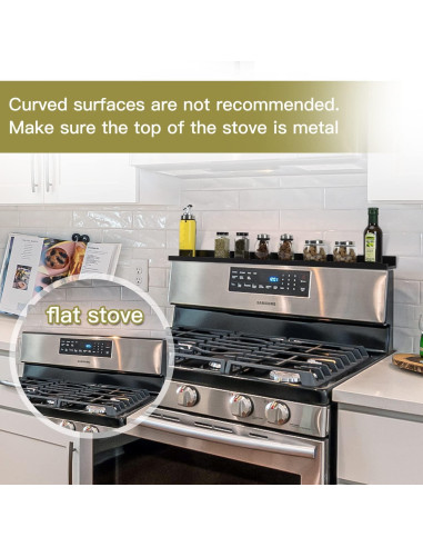 Estante Magnético de Bambú QINOL para Estufa 38 cm - 2 Piezas