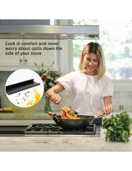 Estante Magnético de Bambú QINOL para Estufa 38 cm - 2 Piezas