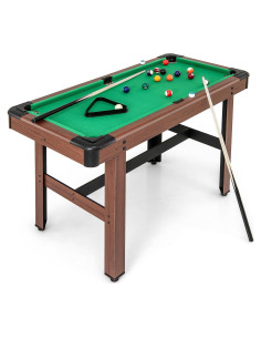 Mesa de Billar GYMAX 122 cm con Accesorios para Niños y Familia