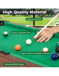 Mesa de Billar GYMAX 122 cm con Accesorios para Niños y Familia 2