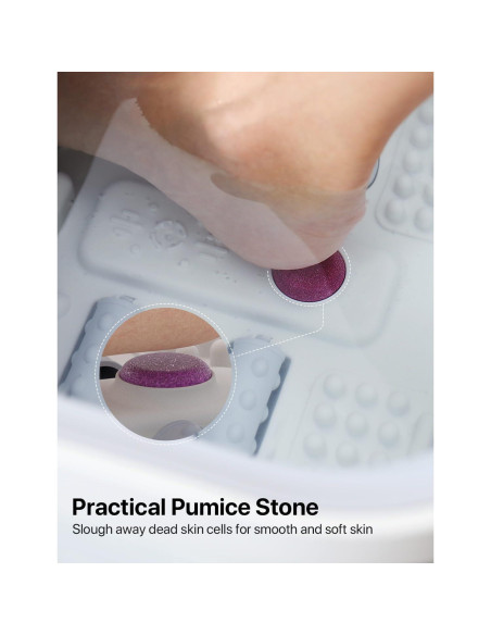 Masajeador de pies ALLJOY con calor y burbujas, plegable