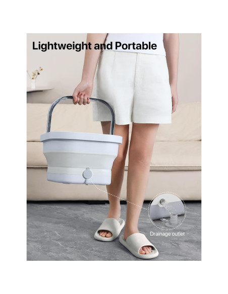 Masajeador de pies ALLJOY con calor y burbujas, plegable