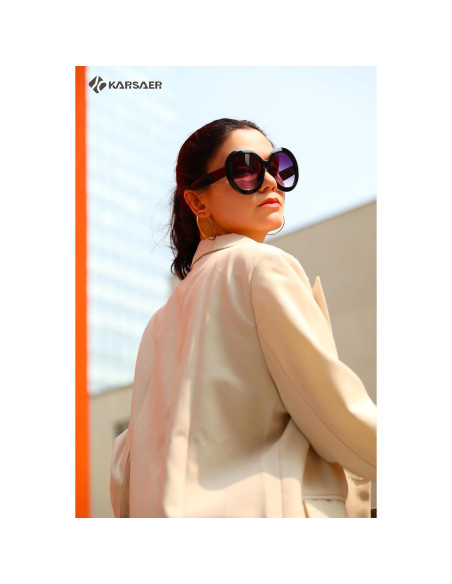 Gafas de sol redondas Karsaer UV400 grandes unisex