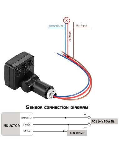 Interruptor de Movimiento PIR ONEVER 110V para Luz Solar Exterior