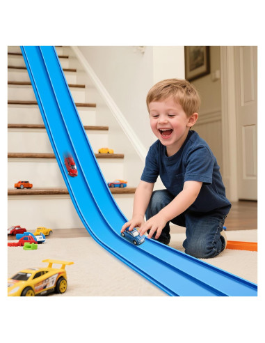 Pista de Carreras Flexible INKZOO 15 Pies para Niños 3+