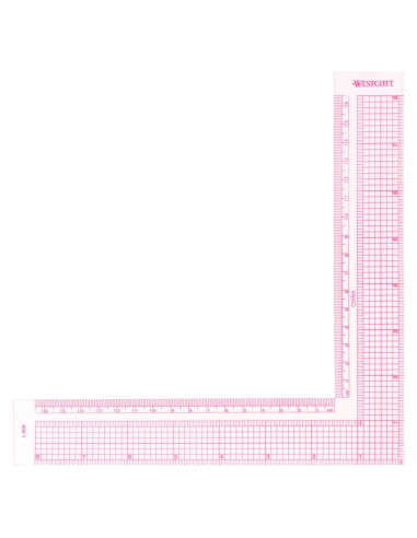 Escuadra L Westcott L-808 17cm Plástico Transparente