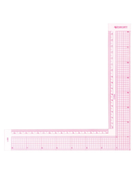 Escuadra L Westcott L-808 17cm Plástico Transparente