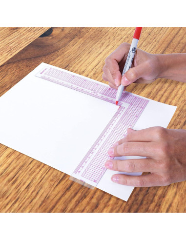 Escuadra L Westcott L-808 17cm Plástico Transparente