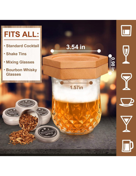Kit de Ahumador de Cócteles WEICHA para Whiskey y Bourbon