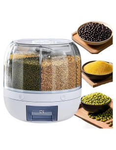 Contenedor de Almacenamiento de Granos Wnnideo 20L 6 Compartimentos