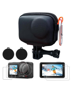 Kit de Accesorios CYNOVA para DJI Osmo Action 5 Pro - Estuche, Protectores y Tapa de Lente