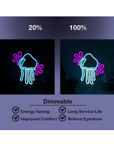 Luz de Neón Medusa LED HeyLEDNeoN 29x27.1cm Decoración 2