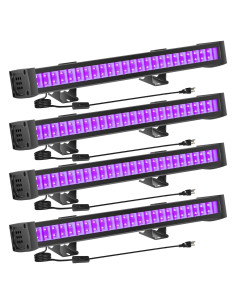 Paquete de 4 Barras de Luz Negra LED FAISHILAN IP65 42.93cm