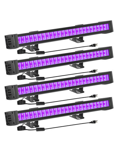 Paquete de 4 Barras de Luz Negra LED FAISHILAN IP65 42.93cm