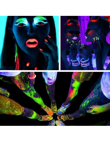 Paquete de 4 Barras de Luz Negra LED FAISHILAN IP65 42.93cm