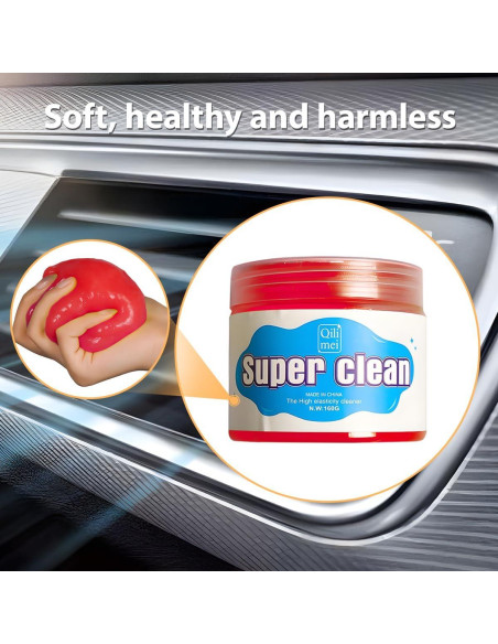 Gel de Limpieza de Autos FALVFUN Rojo Reutilizable 160g