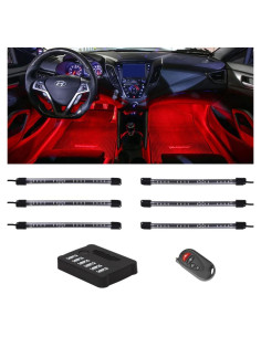 Kit de Iluminación Interior LEDGlow 6 Piezas Multicolor 96 LEDs